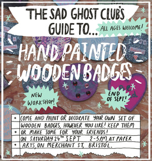 September Workshop - Hand Painted Wooden Badges