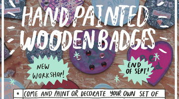 September Workshop - Hand Painted Wooden Badges