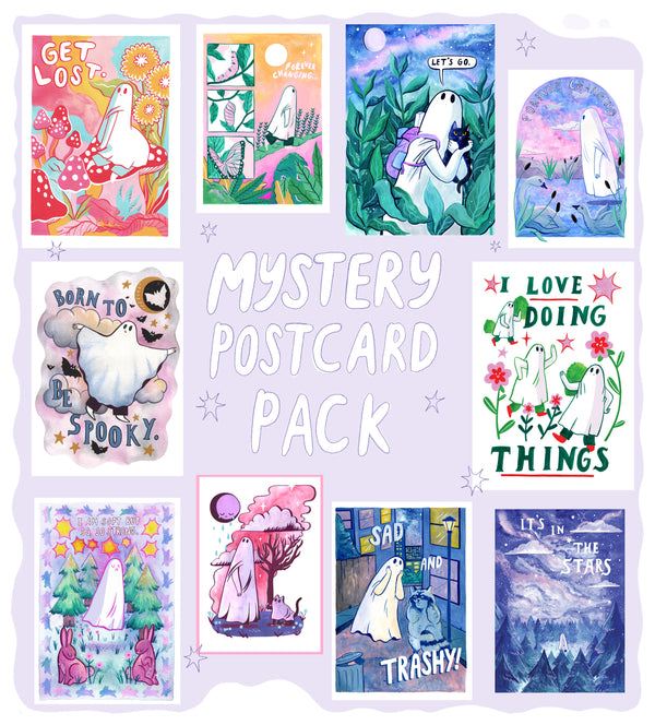 Mystery Postcard Packs - with STICKERS!