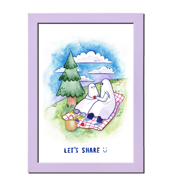 Let's Share - Limited Edition A5 Print