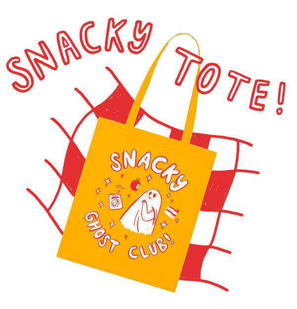 Snacky Ghost Club Tote Bag