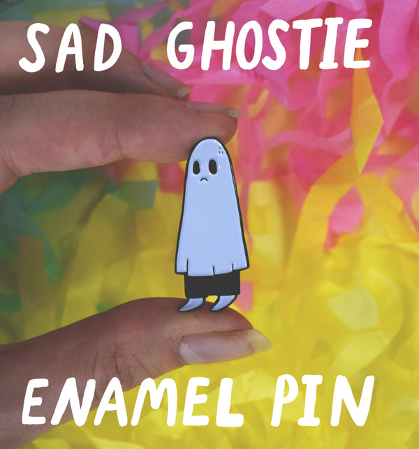 Sad Ghostie - Enamel Pin